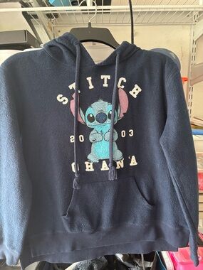 Disney Navy Pullover Hoodie with Purple Stitch Label